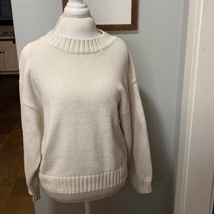 Cream Oversized Knit Sweater Size XL